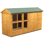 Power 12x4 Apex Combined Potting Shed with 6ft Storage Section